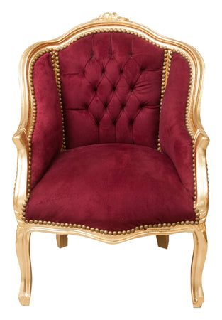 Biscottini Poltrona stile francese Luigi XVI in legno massello di faggioL63XPR57XH80 cm