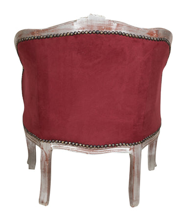 Biscottini Biscottini Poltrona Luigi XVI Francese Faggio Argento Anticato Seduta Bordeaux