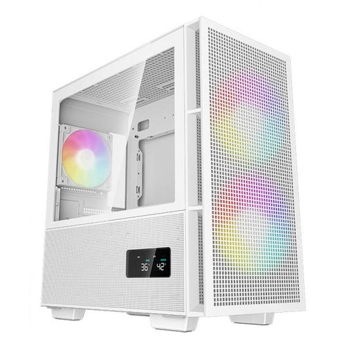 DeepCool R-CH360-WHAPE3D-G-1 computer case Micro Tower Bianco (DeepCool CH360 Digital Gaming Case White, Mid Tower with Tempered Glass Side Window Panel, Advanced Cooling, USB 3.0/USB-C Ports, Pre-In