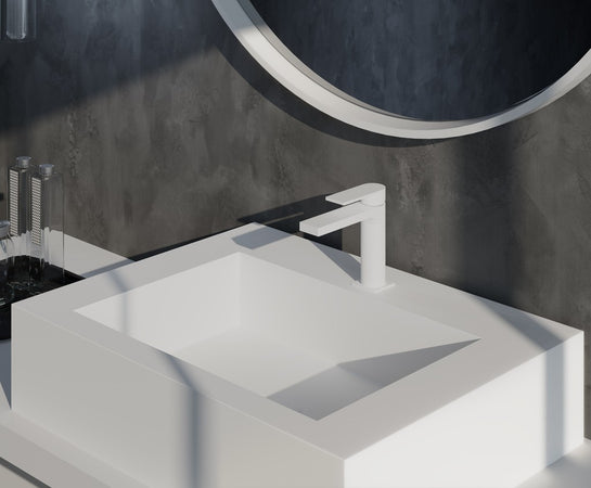 Miscelatore lavabo bianco opaco Alpha