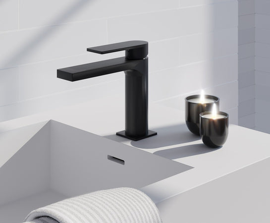 Miscelatore per lavabo nero opaco Alpha