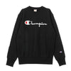 CHAMPION Felpa Girocollo Uomo Reverse Weave Big Logo Black da uomo