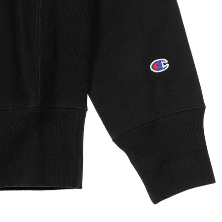 CHAMPION Felpa Girocollo Uomo Reverse Weave Big Logo Black da uomo