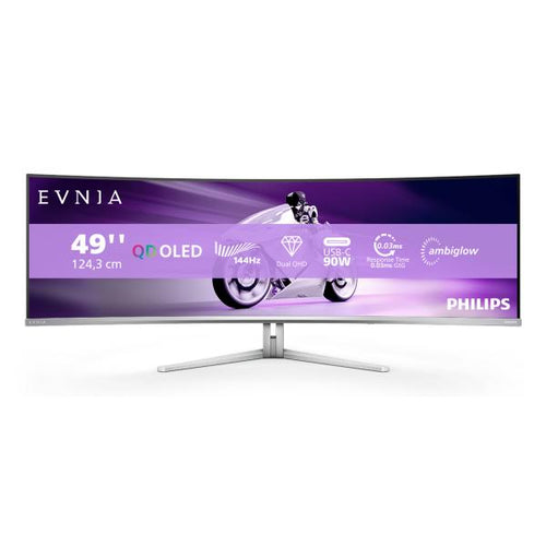 PHILIPS MONITOR CURVO 49 OLED DUAL QHD 32:9 0,03MS, USB-C DOCK, REG ALTEZZA, DP/HDMI, MULTIMEDIALE
