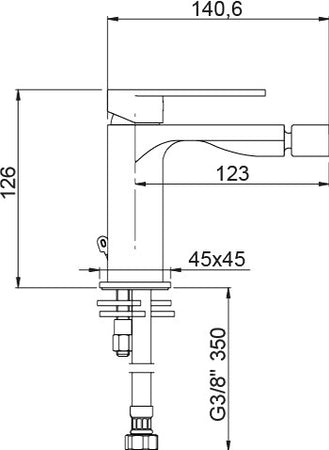 Miscelatore bidet nero opaco Alpha