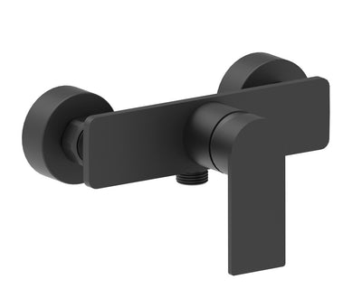 Miscelatore nero monocomando doccia Alpha nero con set (doccetta, flessibile e supporto)