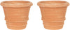 Biscottini Set 2 vasi in Terracotta 100% Made in Italy interamente Lavorati a Mano