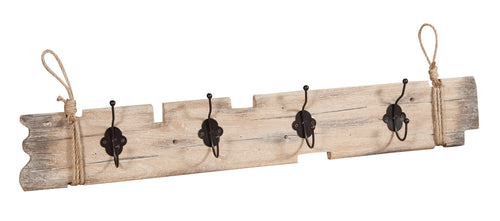 Biscottini Attaccapanni da parete in legno massello L79,5XPR7XH12 cm massello, dipinto