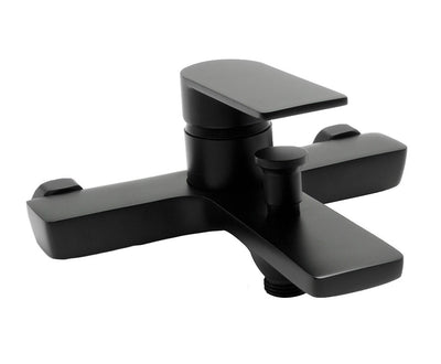 Miscelatore esterno vasca con doccetta nero