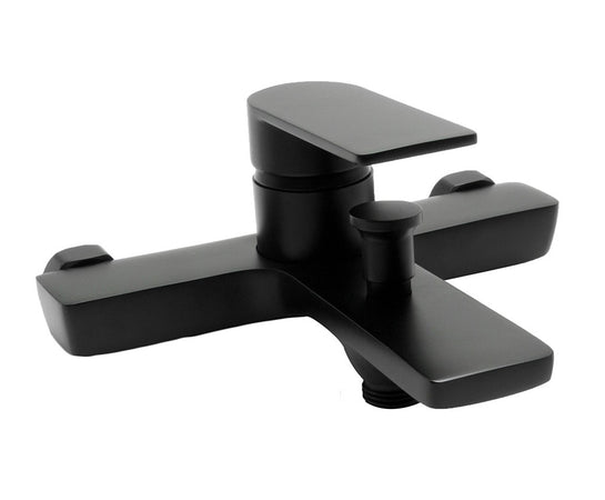 Miscelatore esterno vasca con doccetta nero