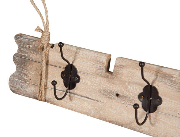 Biscottini Attaccapanni da parete in legno massello L79,5XPR7XH12 cm massello, dipinto