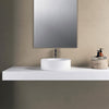 Lavabo bianco opaco tondo 38cm h10 Solid Surface BOWL
