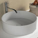 Lavabo da appoggio grigio chiaro opaco tondo 38cm h10 Solid Surface BOWL