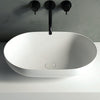 Lavabo da appoggio bianco opaco ovalato solid surface DUC