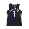 NIKE NBA Canotta Basket Uomo Nba Swingman Jersey Icon Edition No 1 Zion Williamson Neopel Road College Navy/club Gold da uomo