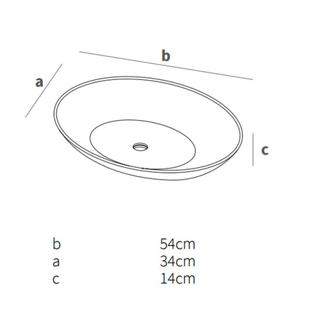 Lavandino ovale GRIGIO CHIARO in solid surface OVAL