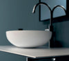 Lavandino da appoggio bianco opaco solid surface SWAN