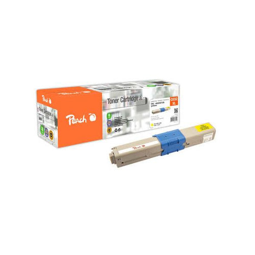Peach PT826 cartuccia toner 1 pz Compatibile Giallo (Peach Toner OKI C332XL 46508709 yellow)