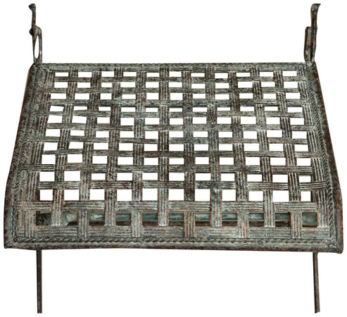 Biscottini Sedia Biscottini in ferro battuto pieghevole 96x49x41 ruggine anticata stile