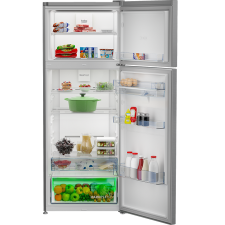 Beko Frigo Doppia Porta No Frost 455lt E 70cm Silver Rdne455e40dsn