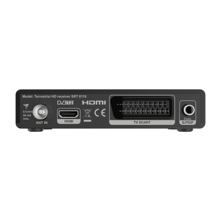 Decoder Digitale Terrestre Srt 8119 DvB-T2 Hd Hdmi / Usb Colore Nero
