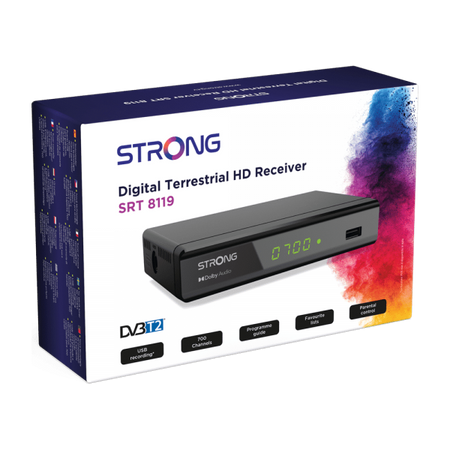 Decoder Digitale Terrestre Srt 8119 DvB-T2 Hd Hdmi / Usb Colore Nero