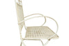 Biscottini Biscottini Divanetto Panchina Ferro Battuto Bianco Anticato 120x52x79 Giardino