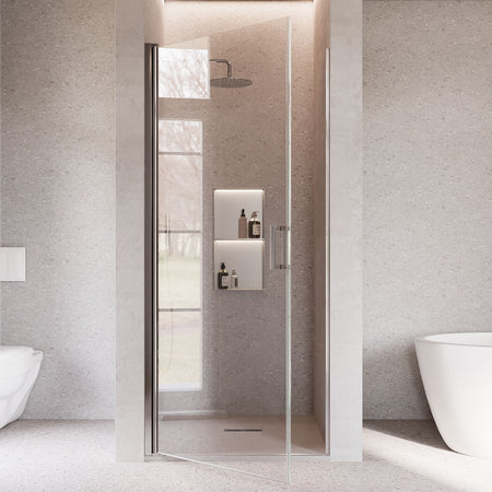 Porta doccia battente nicchia 6mm h195 anticalcare SALEMA