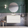 Mobile bagno sospeso 80cm Bianco con mensola e lavabo ad appoggio - ARMONY