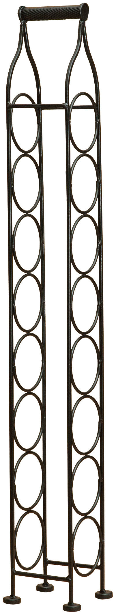 Biscottini Biscottini Cantinetta Portabottiglie 8 Bottiglie Ferro Battuto Nera Anticata