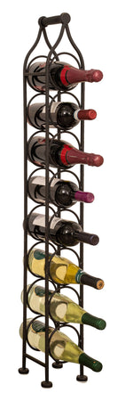 Biscottini Biscottini Cantinetta Portabottiglie 8 Bottiglie Ferro Battuto Nera Anticata