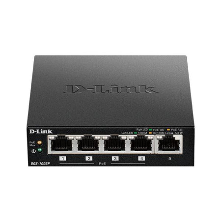 D-LINK SWITCH 5 PORTE GIGABIT POE+ DESKTOP