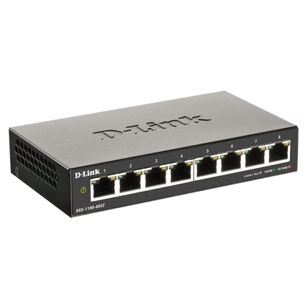 D-Link DGS-1100-08V2 Gestito L2 Gigabit Ethernet (10/100/1000) Nero