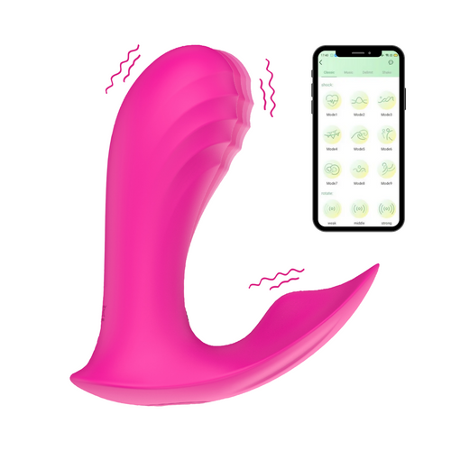 Vibratore Indossabile Punto G e Clitoride controllo con App 9 Vibrazioni Sex Toy