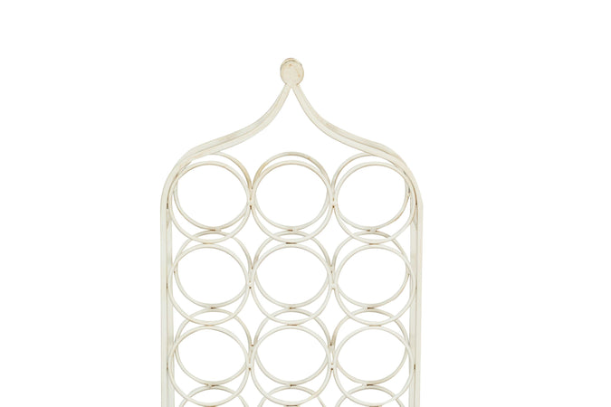 Biscottini Biscottini Cantinetta Portabottiglie Ferro 24 Bottiglie Bianco Anticato