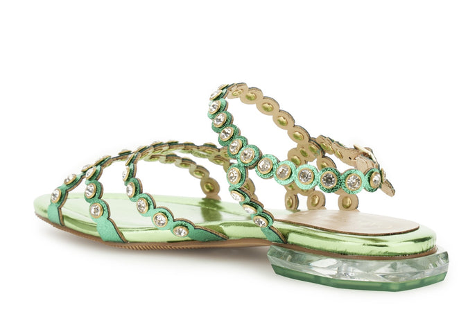 SANDALO ASIMMETRICO CON STRASS