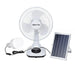 Ventilatore 12'' portatile pannello solare e lampada LED uscita USB Ricaricabile