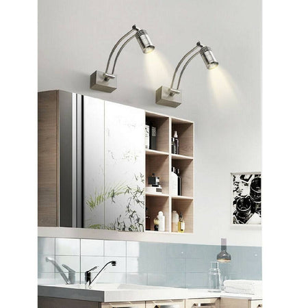 Applique Led Orientabile 3watt Lampada Per Specchio Luce 6500k 3000k 4000k F08-a