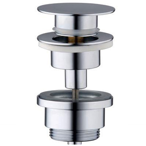 Piletta di scarico cromata con tappo piatto flat universale