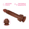 Dildo Realistico con Vibrazione Spinta e Riscaldamento 22 cm Ventosa Telecomando