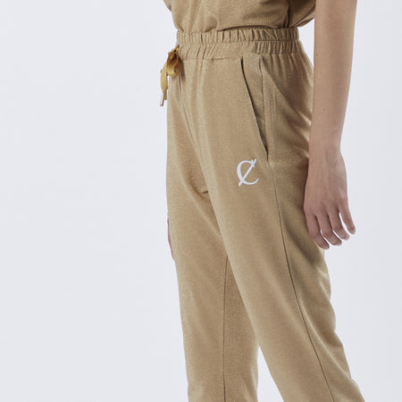 PANTALONE JOGGHER TESSUTO LUREX