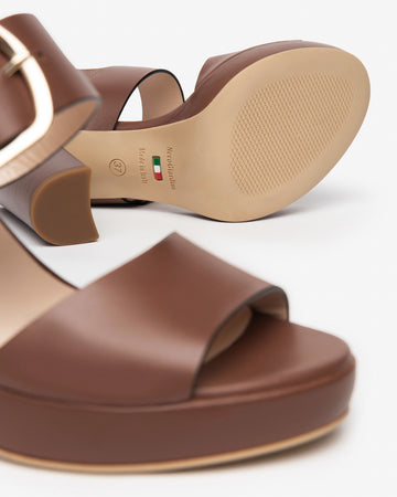 Nero Giardini sandali donna in pelle cuoio E513354D400