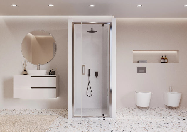 Porta doccia 1 anta battente trasparente h195 6mm Adele