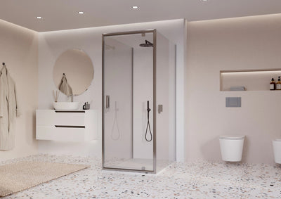 Box doccia 3 lati porta battente trasparente h195 Adele