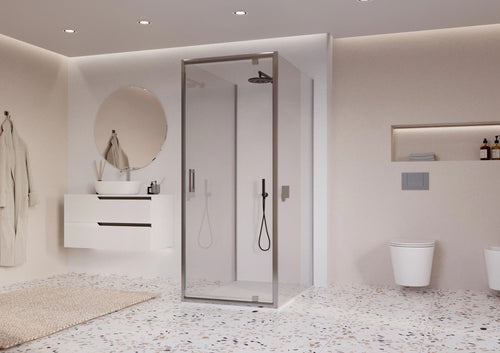 Box doccia 3 lati porta battente trasparente h195 Adele