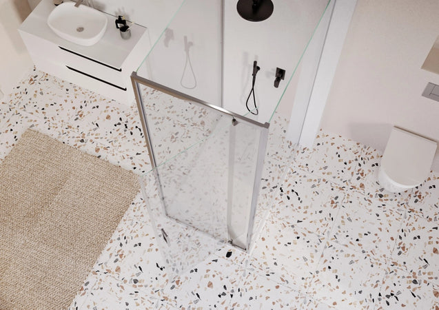 Box doccia 3 lati porta battente trasparente h195 Adele