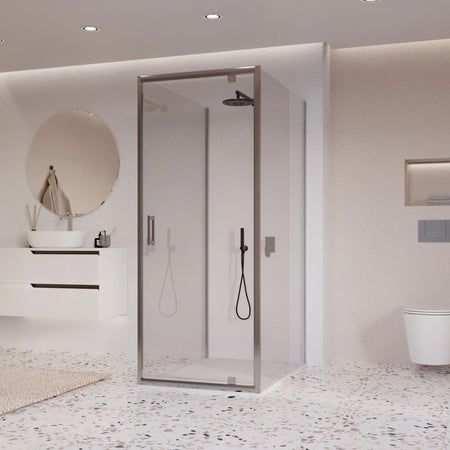 Box doccia 3 lati porta battente trasparente h195 Adele