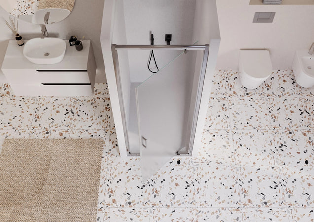 Porta doccia 1 anta battente 80 90 100 opaco h195 6mm Adele