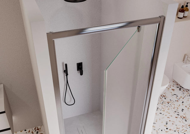 Porta doccia 1 anta battente 80 90 100 opaco h195 6mm Adele