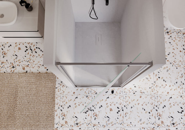 Porta doccia 1 anta battente 80 90 100 opaco h195 6mm Adele